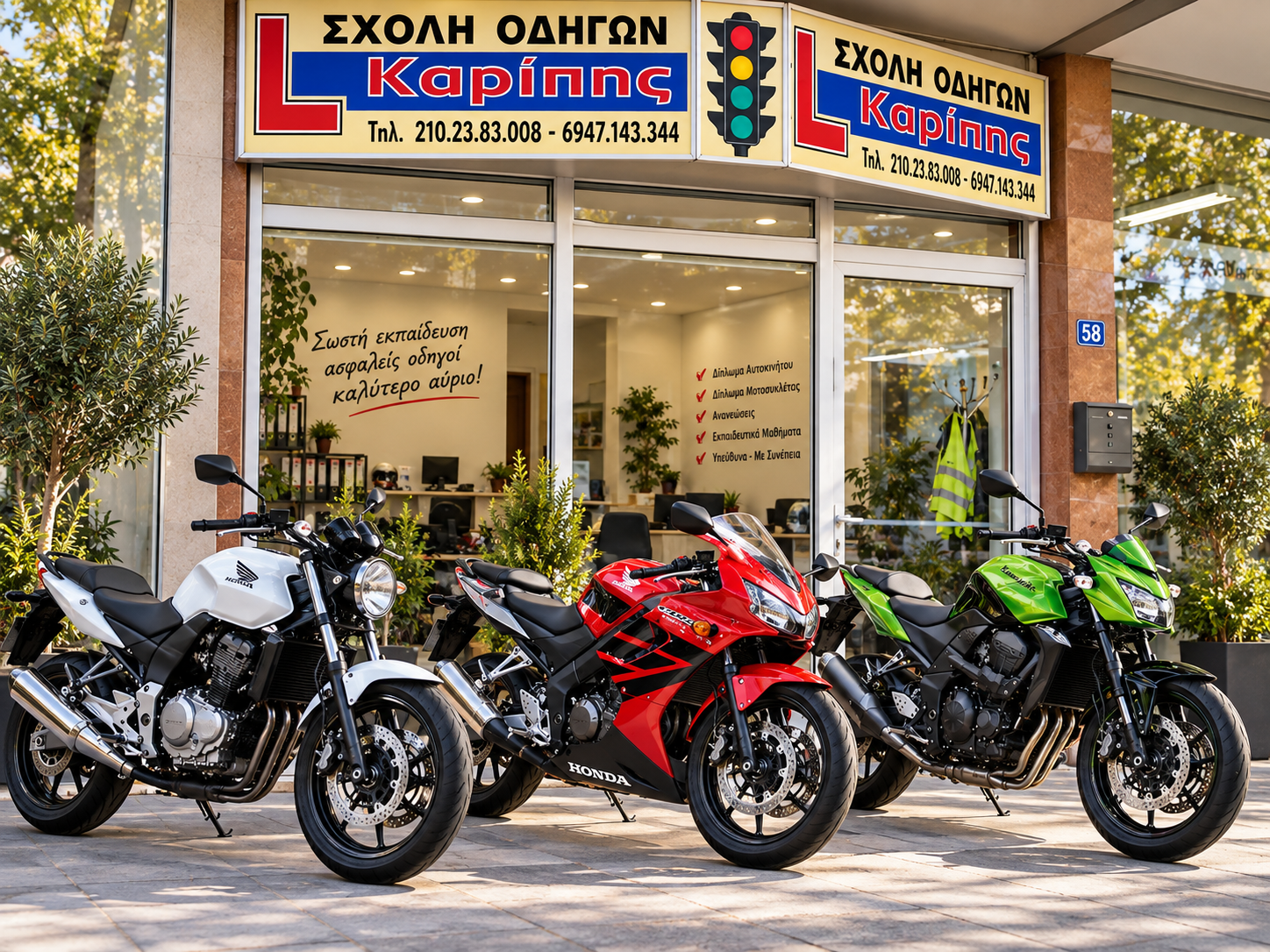 Μοτοσυκλέτες εκπαίδευσης της σχολής